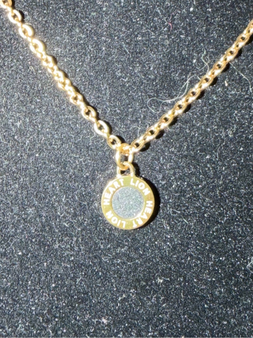 Lion Heart Japan Gold Tone Medallion Pendant Necklace NWT